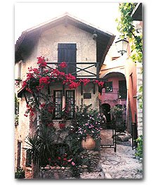 House with Flowers in Haute de Cagnes