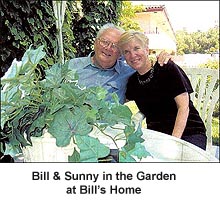 Bill and Sunny in the garden of Bill's Home